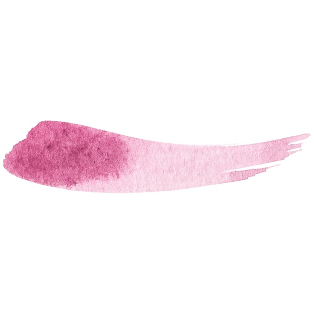 Un trait de pinceau peint à l'aquarelle, un élément de conception dessiné à la main isolé sur un fond transparent