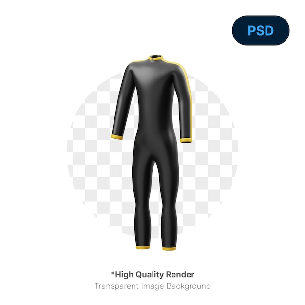 PSD traje de buceo icono 3d premium psd