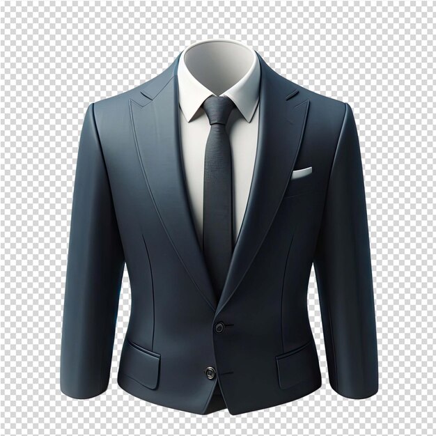 PSD un traje con una corbata es hecho por una compañía