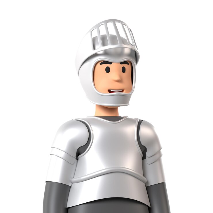 PSD el traje de cosplay del personaje del caballero en 3d avatar