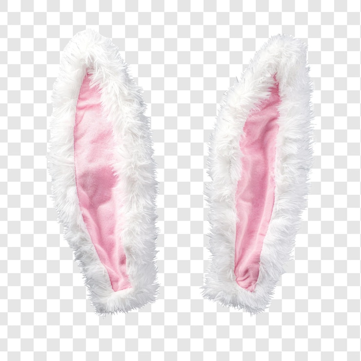 PSD traje de bunny ears vista frontal isolada em fundo transparente