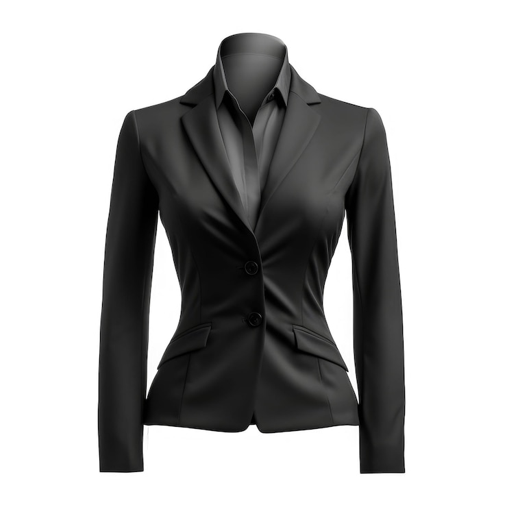 PSD traje de negócios feminino isolado em um fundo transparente