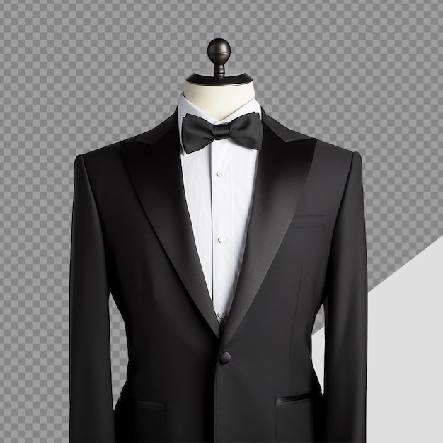 Traje de esmoquin png aislado en un fondo transparente