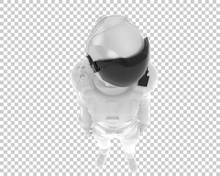 PSD traje espacial aislado sobre fondo transparente ilustración de renderizado 3d