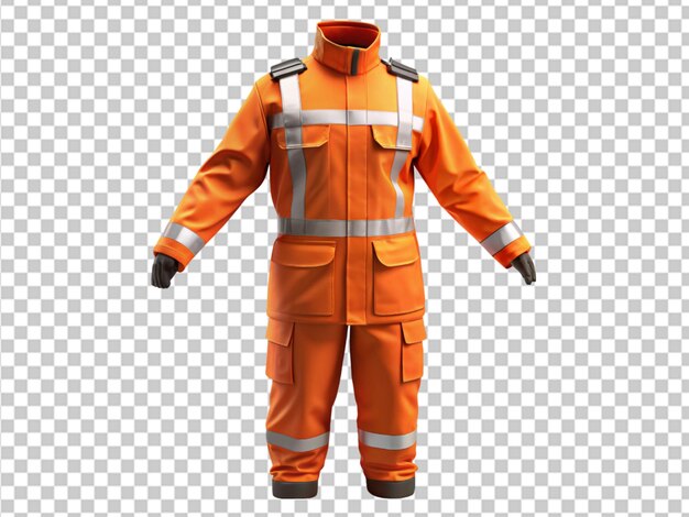 PSD traje de trabajo naranja