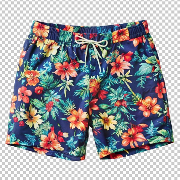 Trajes de banho curtos com padrão floral