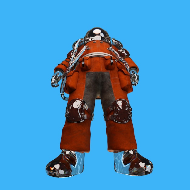 trajes espaciales 3d renderización astronauta