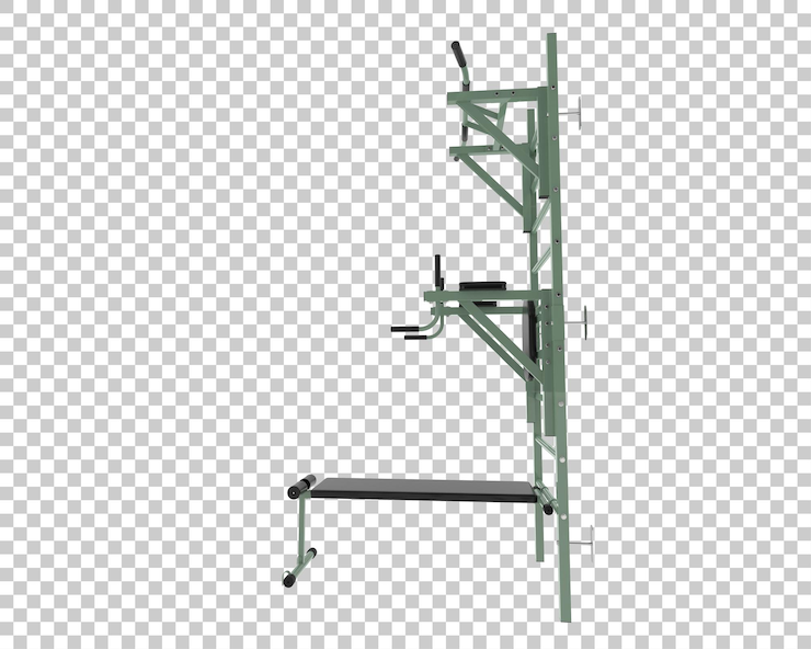 PSD traktions-gymnastikgeräte isoliert auf dem hintergrund 3d-rendering-illustration