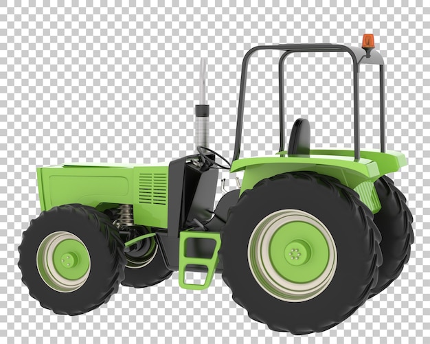 PSD traktor auf transparentem hintergrund 3d-darstellung