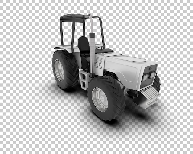 Traktor isoliert auf dem Hintergrund 3D-Rendering-Illustration