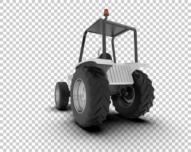 Traktor isoliert auf dem Hintergrund 3D-Rendering-Illustration