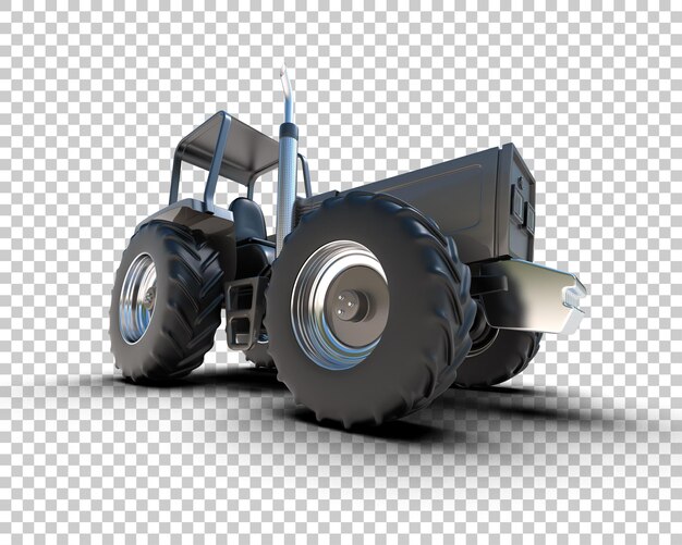 Traktor isoliert auf dem Hintergrund 3D-Rendering-Illustration