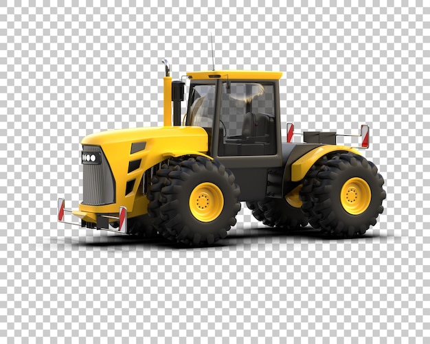 Traktor isoliert auf dem Hintergrund 3D-Rendering-Illustration