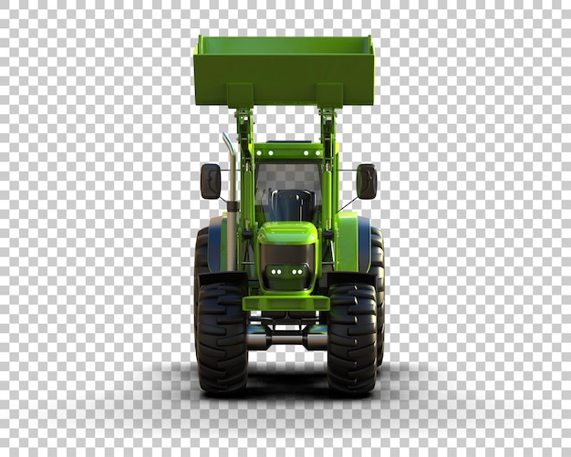 Traktor isoliert auf dem Hintergrund 3D-Rendering-Illustration