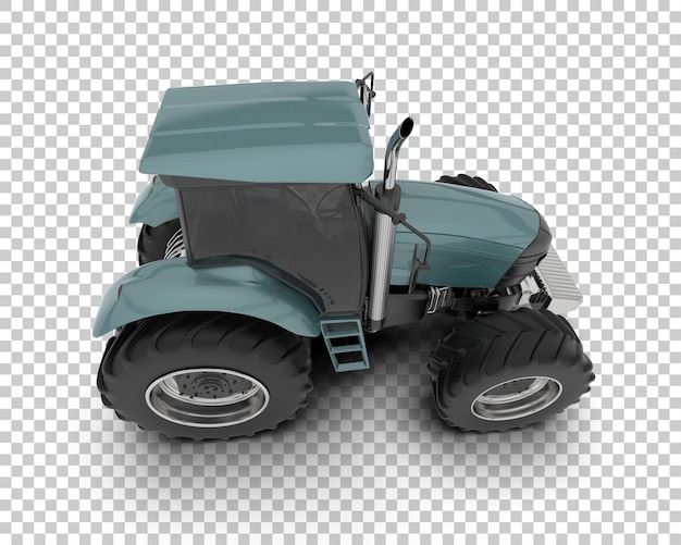 Traktor isoliert auf dem Hintergrund 3D-Rendering-Illustration