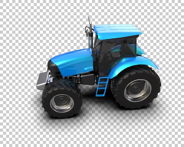 Traktor isoliert auf dem Hintergrund 3D-Rendering-Illustration