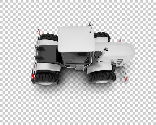 Traktor isoliert auf dem Hintergrund 3D-Rendering-Illustration