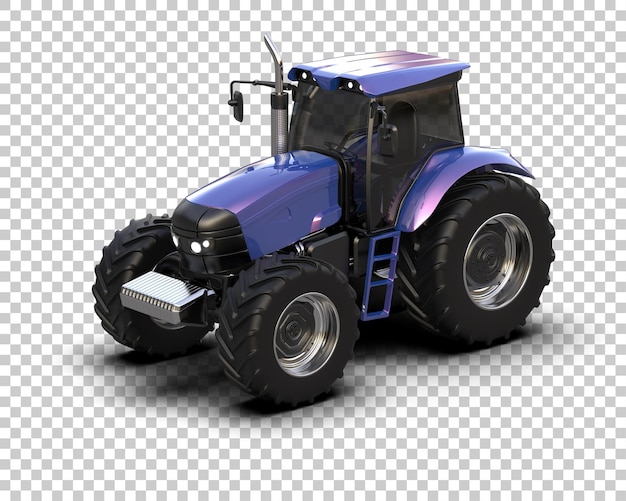 Traktor isoliert auf dem Hintergrund 3D-Rendering-Illustration