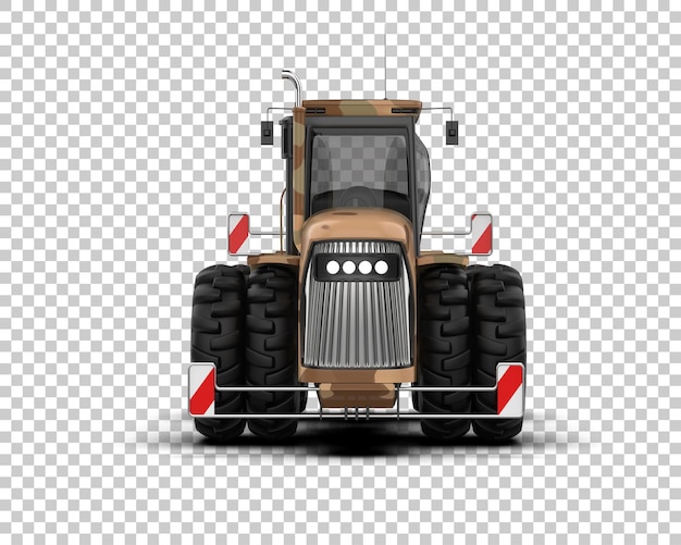 Traktor isoliert auf dem Hintergrund 3D-Rendering-Illustration