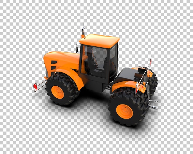 Traktor isoliert auf dem Hintergrund 3D-Rendering-Illustration