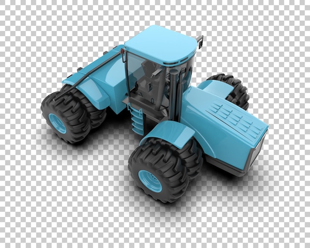 Traktor isoliert auf dem Hintergrund 3D-Rendering-Illustration