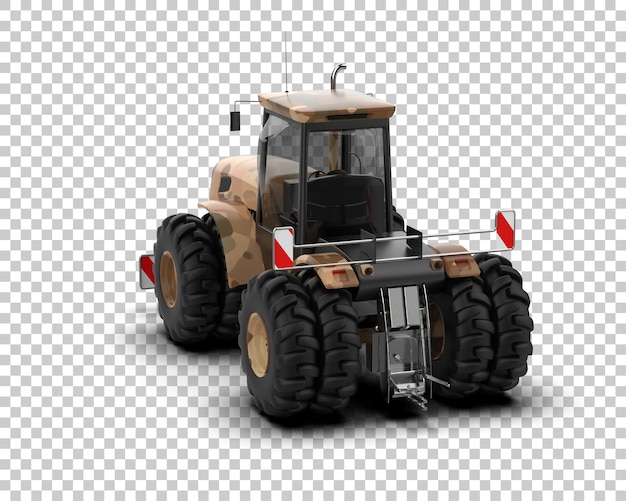 Traktor isoliert auf dem Hintergrund 3D-Rendering-Illustration