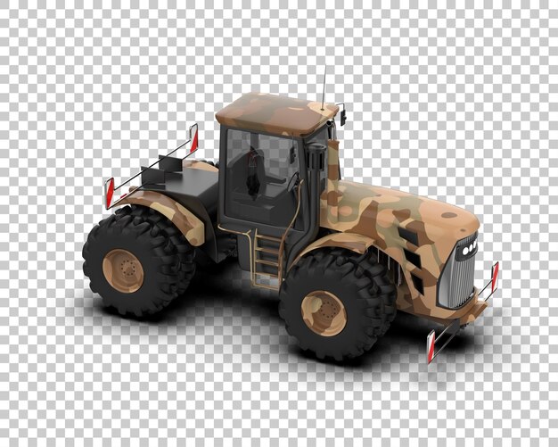 Traktor isoliert auf dem Hintergrund 3D-Rendering-Illustration