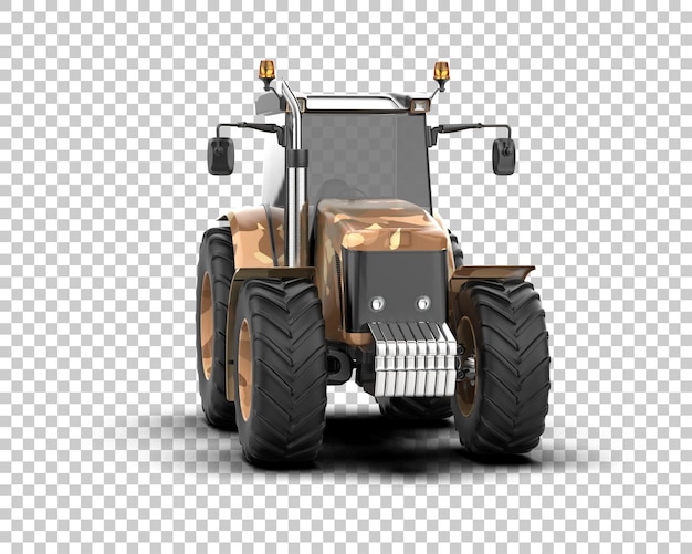 Traktor isoliert auf dem Hintergrund 3D-Rendering-Illustration
