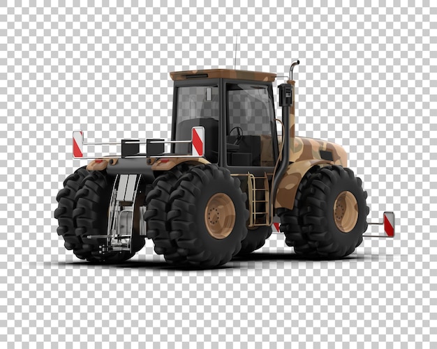 Traktor isoliert auf dem Hintergrund 3D-Rendering-Illustration