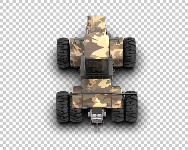Traktor isoliert auf dem Hintergrund 3D-Rendering-Illustration