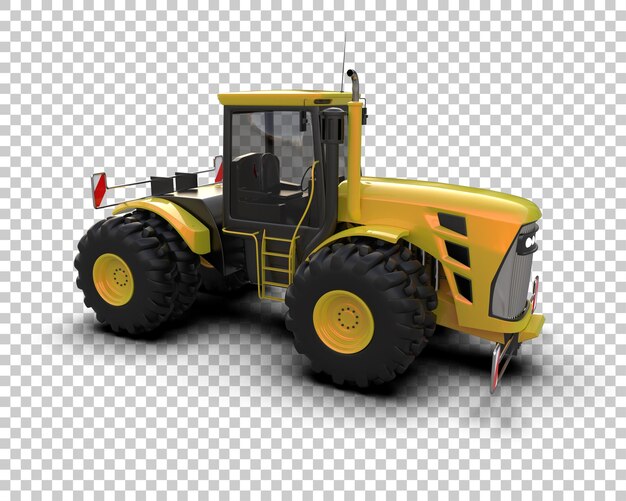Traktor isoliert auf dem Hintergrund 3D-Rendering-Illustration
