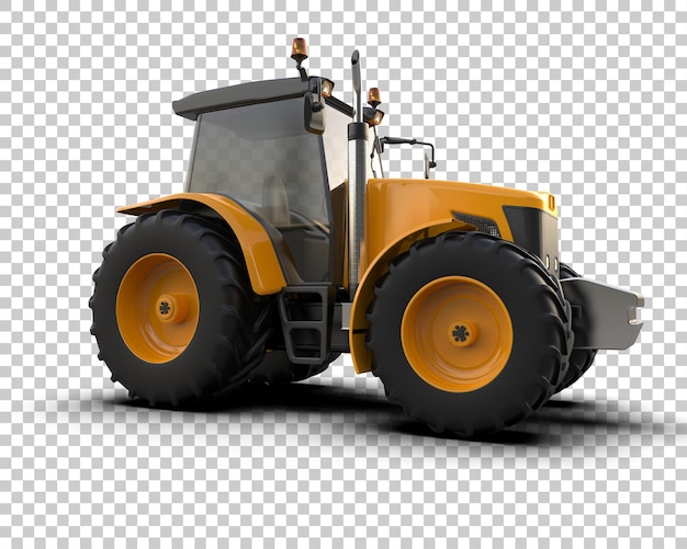 Traktor isoliert auf dem Hintergrund 3D-Rendering-Illustration