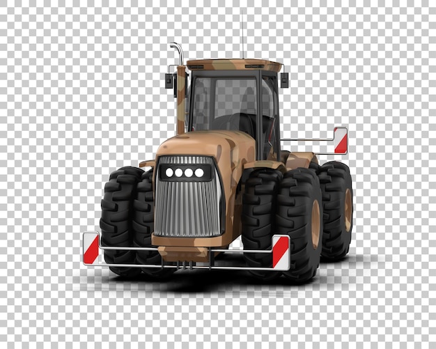Traktor isoliert auf dem Hintergrund 3D-Rendering-Illustration