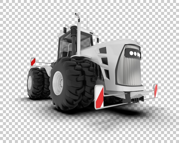 Traktor isoliert auf dem Hintergrund 3D-Rendering-Illustration