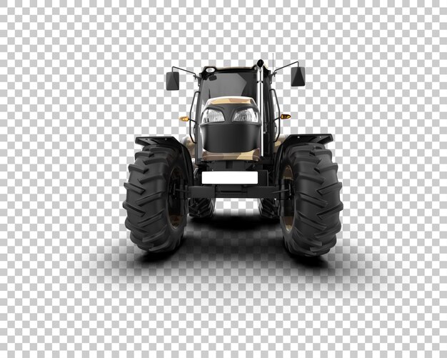 Traktor izolovaný na pozadí, 3D renderování – ilustrace