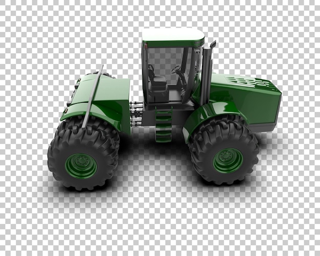 Traktor izolovaný na pozadí, 3D renderování – ilustrace