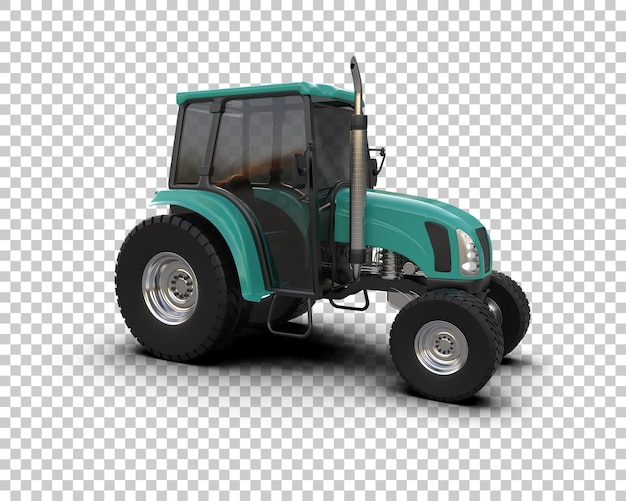 Traktor terisolasi pada latar belakang, ilustrasi render 3D