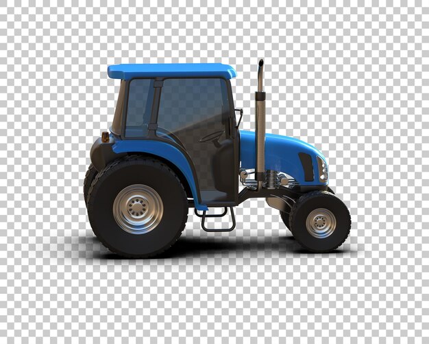 Traktor terisolasi pada latar belakang, ilustrasi render 3D