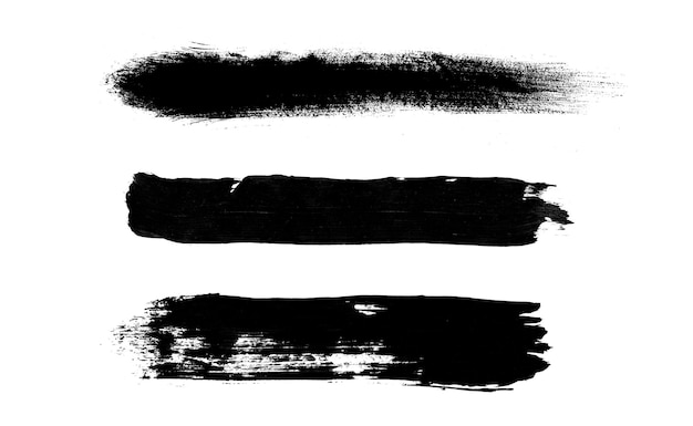 Trame di vernice nera su uno sfondo bianco