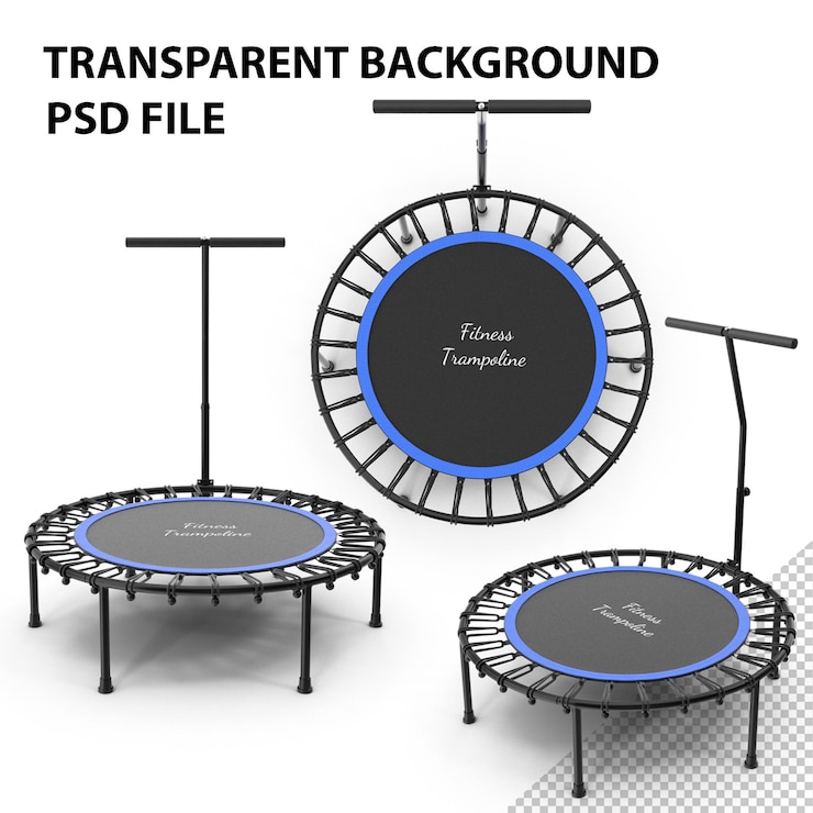 PSD trampolín de fitness con mango png