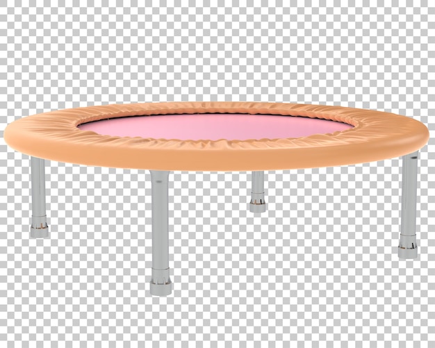 Trampolino su sfondo trasparente 3d rendering illustrazione