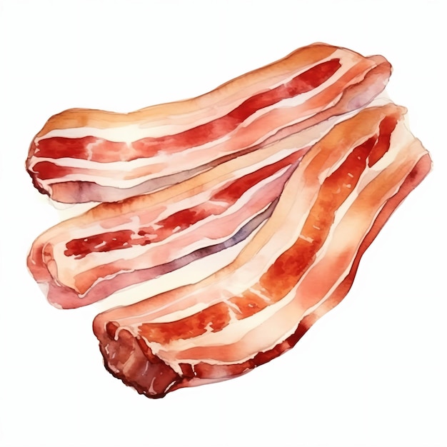 Tranche D'aquarelle Isolée De Bacon