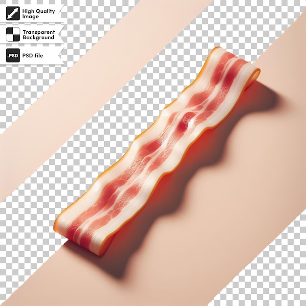 PSD une tranche de bacon sur fond transparent