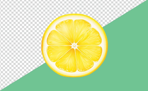 PSD une tranche de citron isolée sur un fond transparent png psd