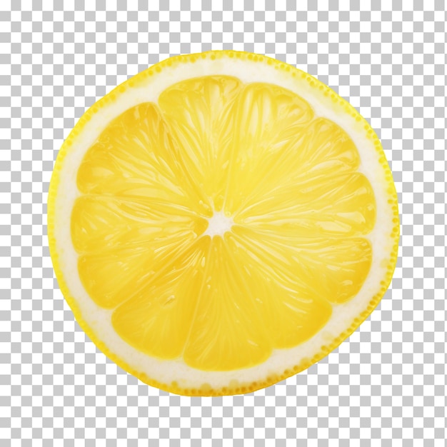 PSD une tranche de citron isolée sur fond transparent png psd