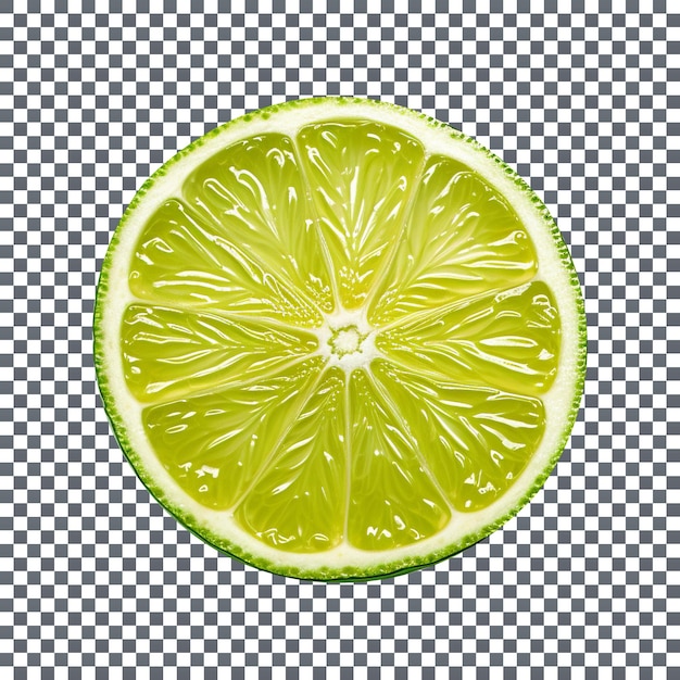 PSD tranche de citron vert frais isolé sur fond transparent