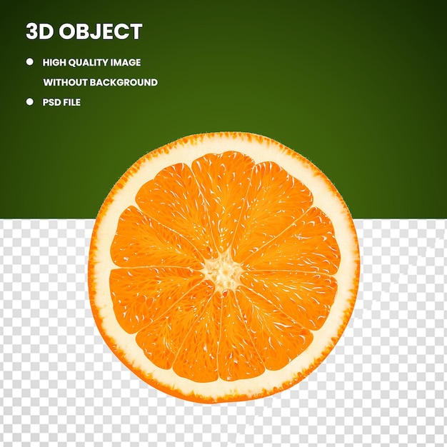 PSD tranche d'orange mandarine agrumes