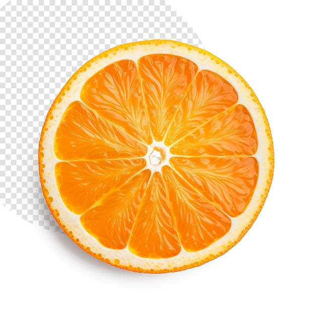 Tranche D'orange Sur La Vue De Dessus Blanche