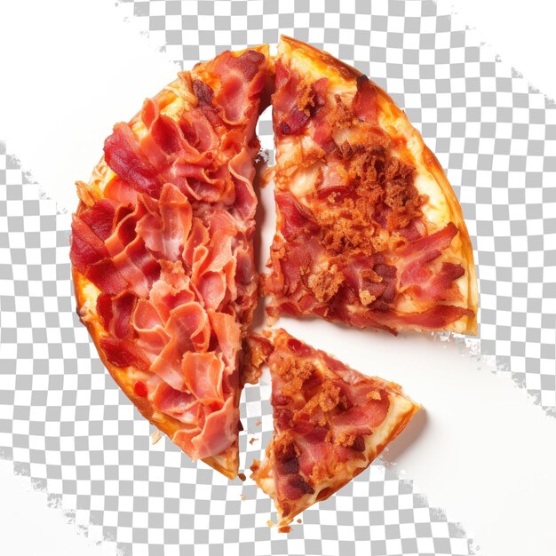 PSD une tranche de pizza avec le mot bacon dessus