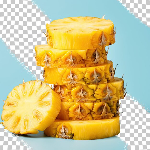 PSD des tranches d'ananas sur un fond transparent